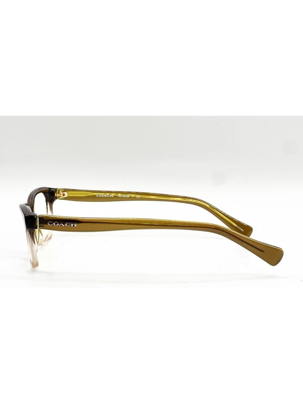Coach HC 6089 5400 Transparent Olive Gradient Full Rim Eyeglass Frames 49-16-135